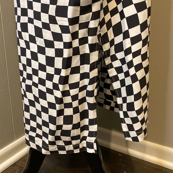 NWT Pistola Small Short Sleeve Shirt Dress Checkers Chest Pocket Hem Slits - Picture 4 of 7